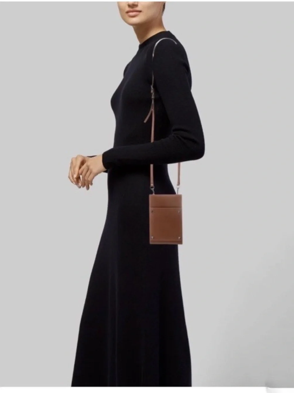 Valentino Rockstud Brown Leather Smartphone Case NWT